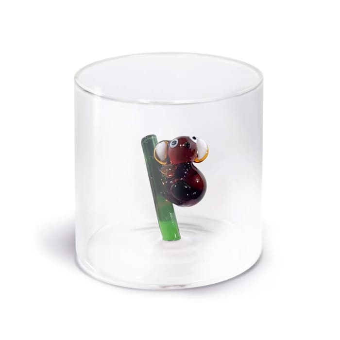 WDLIFESTYLE - Bicchiere in vetro borosilicato con soggetto in vetro colorato all'interno