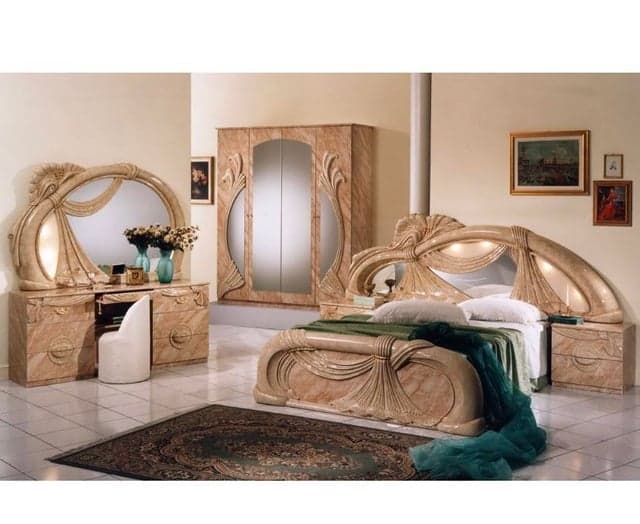 STILE STORE - Specchio con base Riesco marmo e oro